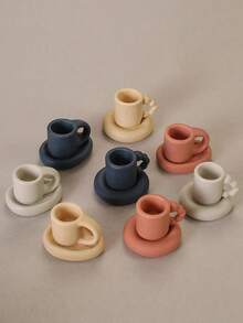 Ins Style Ceramic Candle Holder - Round Shape - Beige - View 6