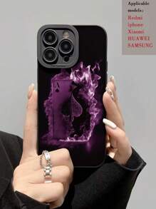 1 件猫眼黑漆防摔软手机壳适用于 iPhone、三星 - 彩色 - 查看 2