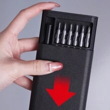 1pc-24 In 1 Precision Magnetic Screwdriver Set For Mobile Phone, Android & Apple Repair, Suitable For Home Use - Black - View 3