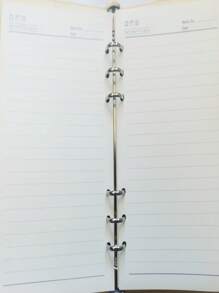 1pc A5 Pu Leather Loose-Leaf Accounting Notebook, Cute Stationery For Students, Fresh Style Planner - Yellow - View 8