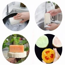 1/3pcs Natural Loofah Exfoliating Body Sponge, Suitable For Bath, Spa, Shower, 4 Inches (About 10.2cm) In Length - Loofah pulp cleaning brush - View 6