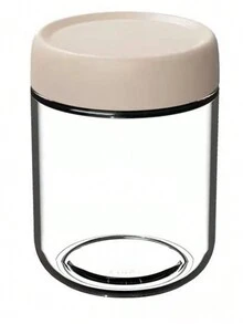 1 件透明防潮廚房收納罐 - 米色 - 查看 1