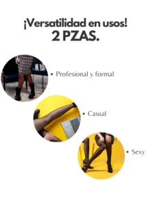 2 piezas, Medias térmicas mujer. Mallas térmicas. Mallas afelpadas. Medias calientes talla grande afelpada y térmica efecto piel. Mallas térmicas Mallas calientes Mallas L translúcidas para lluvias e invierno en color negro. - Negro - Ver 3