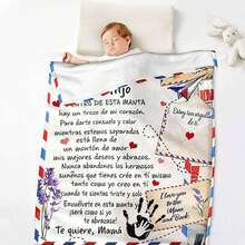 Spanish envelope blanket,Print Throw Blanket, Soft Flannel Cozy Blankets, Lightweight Fuzzy Print Blanket for Couch Sofa Bed Office Travel Camping Chair , Throw Size Warm Plush Blankets for All Season, Boys Girls Adults Student Gift Giving - Beige - View 4