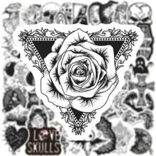 50 張簡單黑白塗鴉貼紙適用於哥德手帳、滑板、水杯、行李箱、ins 和防水貼紙 - 黑白塗鴉風格8 - 查看 3