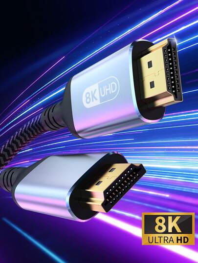 Kabel, HDMI-kompatibel 2.1, 8K@60Hz 4K 120Hz 48Gbps Ultra High Speed HDMI-kompatibel flätad sladd EARC kompatibel med HDR 10 bärbar datorskärm UHD TV PS5 PS4 3Ft 6Ft 10Ft