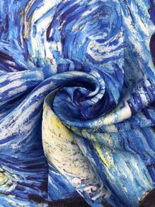 Van Gogh Starry Night Bandana Printed Elegant Square Scarf Ideal For Going Out & Dressing Up Your Look Bandana,Hair Band,Head Band Ideal For Dressing Up Your Look - Multicolor - View 5