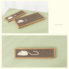 Cat Scratcher, Rat Design Kitten Scratching Board, Cat Interactive Toy, Suitable for Small Cats - Yellow - View 5