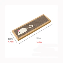 Cat Scratcher, Rat Design Kitten Scratching Board, Cat Interactive Toy, Suitable for Small Cats - Yellow - View 2