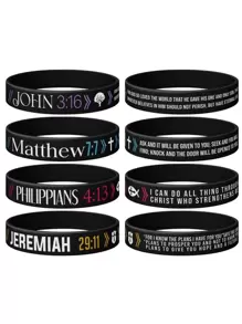 christian bible verse john philippians rubber bracelet silicone wristband