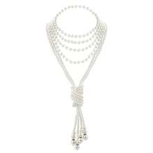 8入組婚禮新娘套裝,包括項鍊、耳環、手套、手鍊、配件、珍珠耳環、多層長項鍊、鎖骨鏈、流蘇吊墜、經典三層鑽石珍珠手鍊。非常適合1920年代妝容舞會、社交名流派對和宴會