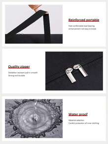 1PC Black Oxford Cloth Moving Bag, Luggage Storage Bag, Clothing Storage Bag, Travel Packaging Bag, Two-Way Arrow, Waterproof Fabric, Widened Webbing, Suitable For Home Classified Storage And Travel Moving Packaging School Organizer Bags Teacher Storage Bags Clothing Storage Box Closet Storage Containers Large Capacity Organizer Storage Bins For Bedroom Dorm For Blankets Beddings Comforter Pillow Toys Bag For School School Accessories School Stuff