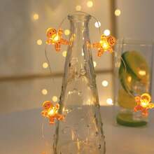 Led Christmas Decoration Lights Gingerbread Man String Lights Holiday Atmosphere Christmas Tree Decorative Lights - Yellow - View 6