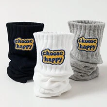 3pairs Men's Letter Print Ankle Socks - Multicolor - View 2