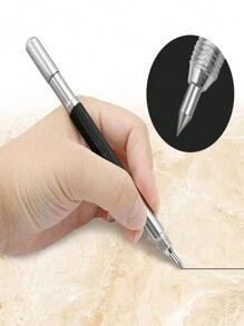 Glass Double-ended Scribing Pen, Ceramic Tile Metal Marker, Iron Engraving Scribing Pen - Silver - View 6