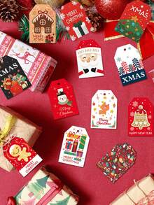 48pcs Christmas Tree Decorations Colorful 3d Cartoon Hanging Cards - Multicolor - View 4