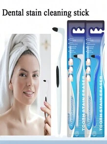 1 件通用牙渍清洁棒牙菌斑去除抛光工具，客厅家居卧室浴室家居装饰，旅行用品，婚礼，派对，生日，送给男士妈妈爸爸朋友的礼物，新年，配饰，有趣的礼物 - 白色 - 查看 4