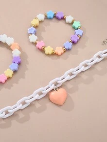 3pcs Children's Candy-colored Cute Bracelet Set - Multicolor - View 5