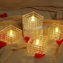 Led電子蠟燭,用於婚禮演出營造浪漫燭光氛圍,適用於花園、庭院、別墅,水晶裝飾設計