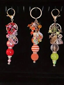 1 件不銹鋼珠鑰匙圈簡約風格鑰匙圈空白串珠鑰匙扣不銹鋼鑰匙扣環錢包包背包吊飾珠寶製作工藝配件女式女孩生日感恩節聖誕禮物 - 銀色 - 查看 2