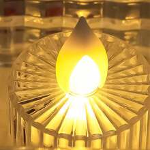 Led電子蠟燭,用於婚禮演出營造浪漫燭光氛圍,適用於花園、庭院、別墅,水晶裝飾設計