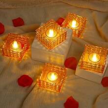 Led電子蠟燭,用於婚禮演出營造浪漫燭光氛圍,適用於花園、庭院、別墅,水晶裝飾設計