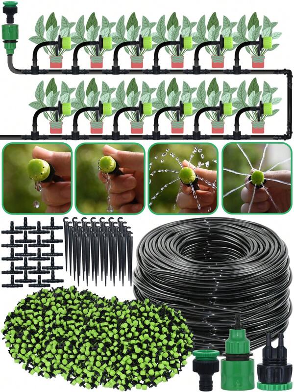 1 Set Of 10m/20m/30m Garden Automatic Drip Irrigation System Tool Kit