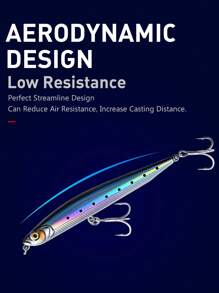 KINGDOM 誘餌釣魚餌:全層游泳,下沉鉛筆餌,70mm 9g / 80mm 14g / 95mm 19g,流線型造型,遠程投射,沉降 - 灰色 - 查看 6