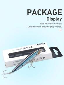 KINGDOM 誘餌釣魚餌:全層游泳,下沉鉛筆餌,70mm 9g / 80mm 14g / 95mm 19g,流線型造型,遠程投射,沉降 - 灰色 - 查看 7