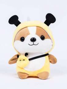 1pc Cute Yellow Corgi Plush Toy - Yellow - View 1