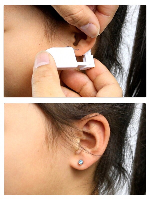 1pc Unisex Ear Piercing Gun Kit With Disposable Sterilized Ear Stud