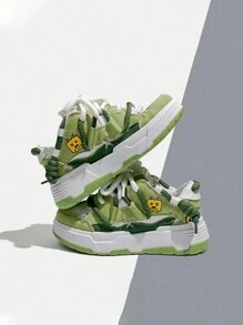 新款女孩時尚休閒運動鞋,厚底且防滑設計,適合全年穿著 - 藍色 - 查看 1