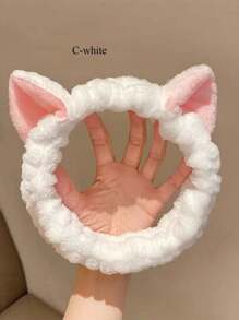 1 件套用這款可愛的貓耳臉部水療頭帶呵護自己! - 彩色 - 查看 1