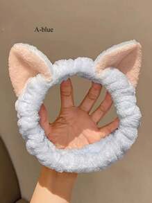 1 件套用這款可愛的貓耳臉部水療頭帶呵護自己! - 彩色 - 查看 6