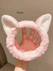 1 件套用這款可愛的貓耳臉部水療頭帶呵護自己! - 彩色 - 查看 3