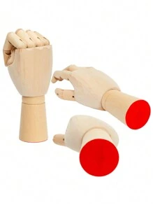 Bright Creations Wooden Hand Model, 7 in Right Hand Art Mannequin Figure with Posable Fingers for Drawing School, Practice, Supplies, Hand Jewelry Display, Decoration, Sketching