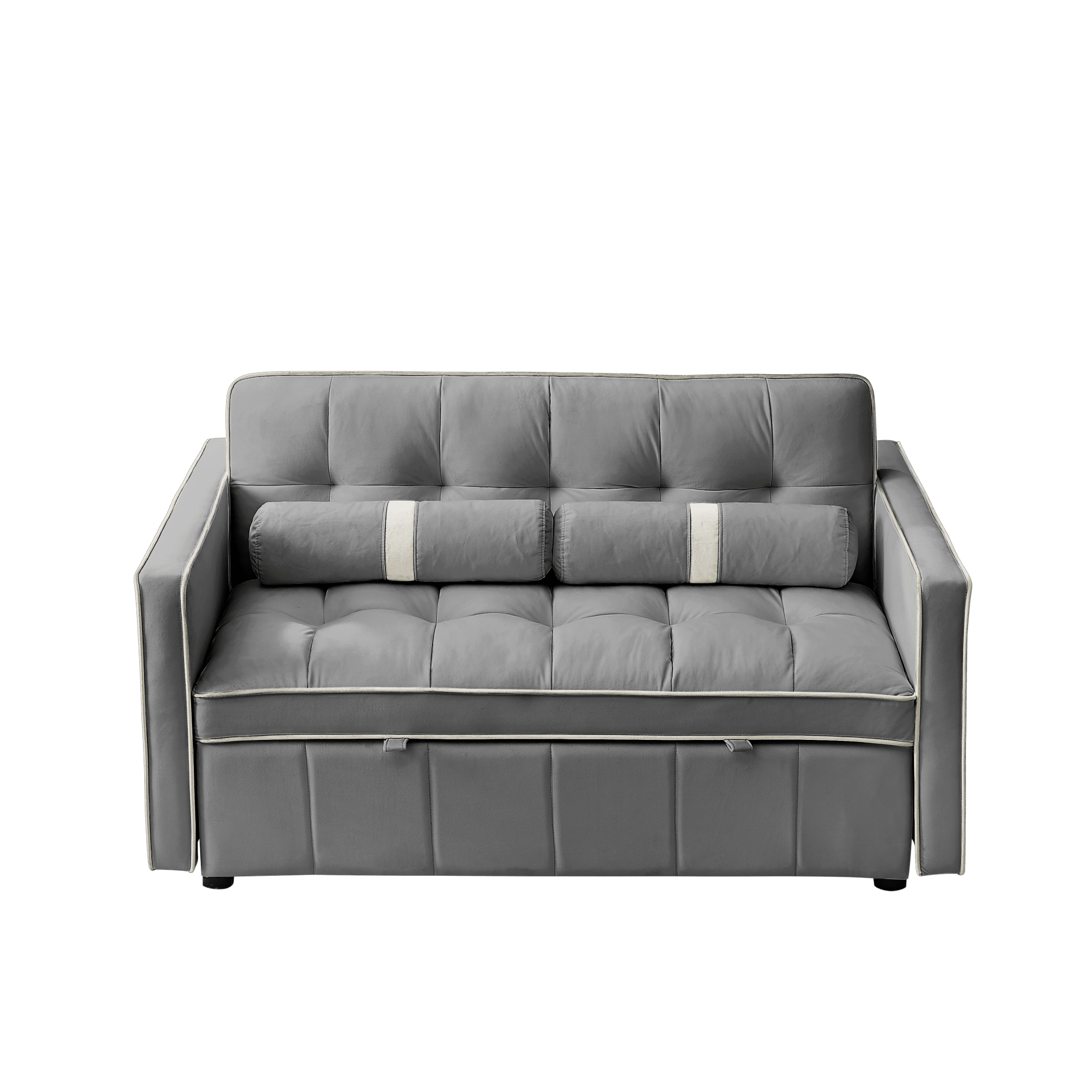 55.5" PullOut Velvet Sofa Bed,Sleeper Sofa with Adjustable Backrest