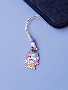 Cordón Corto Para Teléfono Con Estampado De Gato Morado - Morado - Ver 1