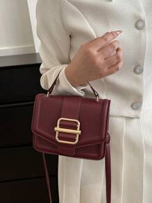 Túi xách thời trang vỏ sò Pu màu vải, túi đeo vai, thích hợp cho bé gái, mua sắm cho phụ nữ, quà tặng hẹn hò, du lịch nghỉ cuối tuần, túi, túi màu đỏ tía, & túi quà tặng lý tưởng năm mới. - Màu Đỏ Sâu - Xem 3