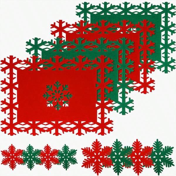 1 pieza Mantel de mesa de hotel, posavasos, mantel de mesa para uso doméstico, cubiertos navideños, decoración colgante de fieltro, mantel individual, boda, cumpleaños, Día de la Independencia, Día del Padre, Acción de Gracias, Halloween, Pascua, decoración navideña, decoración de mesa, regalo