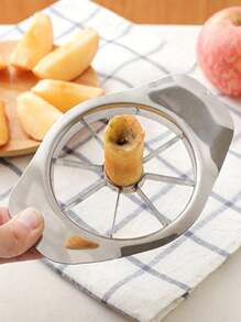 1pc Stainless Steel Apple Slicer, Fruit Divider, Core Remover, Kitchen Tool - Silver - View 4