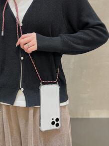 1个透明防震手机壳,带彩色挂绳,兼容 15 Pro Max;可调节肩带透明手机挂绳壳,兼容 11;145厘米/57英寸斜挎手机挂绳壳,兼容 13;防刮透明手机壳,带彩色挂绳,兼容Galaxy A54/A14。 - 無色 - 查看 5