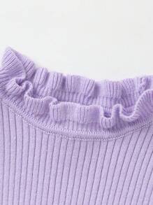 Balabala 年輕女孩素色打扮針織衣 - 紫色 - 查看 6