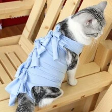 1pc Breathable Cat Spay Neuter Surgery Recovery Suit Kitten Weaning Clothes - Blue - View 9