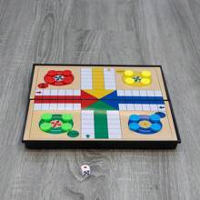 10 Inch Magnetic Ludo Sets,  Family Game Night Games Board Game Set,Adult Party Games Suitable For Halloween/Christmas/Thanksgiving - Black - View 2