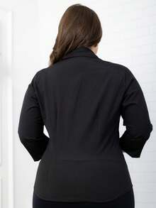 Plus Size Blouses - Black - View 4