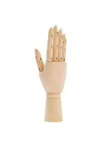 Bright Creations Wooden Hand Model, 7 in Right Hand Art Mannequin Figure with Posable Fingers for Drawing School, Practice, Supplies, Hand Jewelry Display, Decoration, Sketching