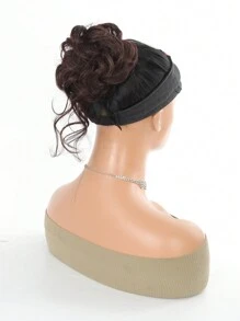 亂糟糟的長髮造型,卷曲盤髮髮髻,墊髮發夾,女士彈性捲髮套圈盤髮髻 - Dark Brown - 查看 8