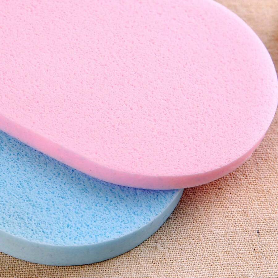 1pc/3pcs/6pcs/12pcs Seaweed Facial Cleansing Powder Puff PVA Sponge