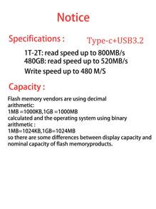 SANDISK SanDisk E30 Portable 1TB 480GB USB3.2 Black Type C Hard Drive External SSD Hard Drive Laptop High Speed 520M/S